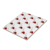 Keramikfliese Florale rote Rose (Seite)