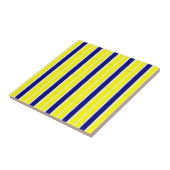 Keramikfliese Gelb & Blau Weiß gestreift (Seite)