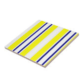 Keramikfliese Gelb & Blau Weiß gestreift (Seite)