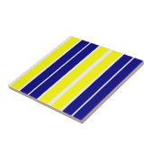 Keramikfliese Gelb & Blau Weiß gestreift (Seite)