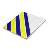 Keramikfliese Gelb & Blau Weiß gestreift (Seite)