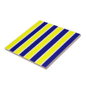 Keramikfliese Gelb & Blau Weiß gestreift Quadratis (Seite)