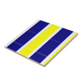 Keramikfliese Gelb & Blau Weiß gestreift Quadratis (Seite)