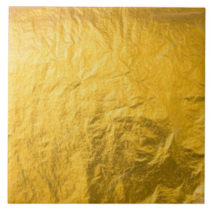 Keramikfliese - Glänzendes Goldblatt