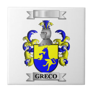 Keramikfliese Greco Italienischer Familienname und