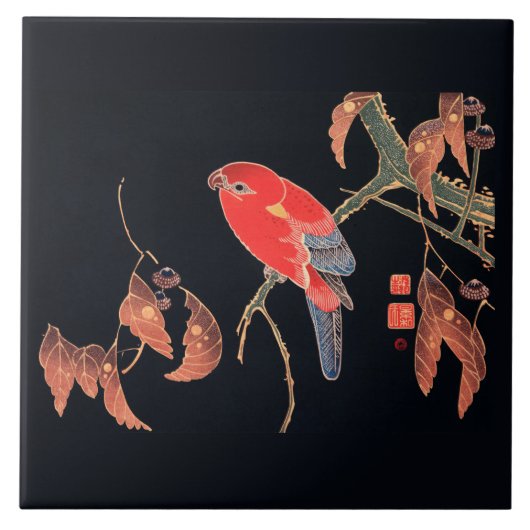 KERAMIKFLIESE: JAPANESE WOODBLOCK : ITÖ JUKUCHŪ FLIESE (Vorderseite)