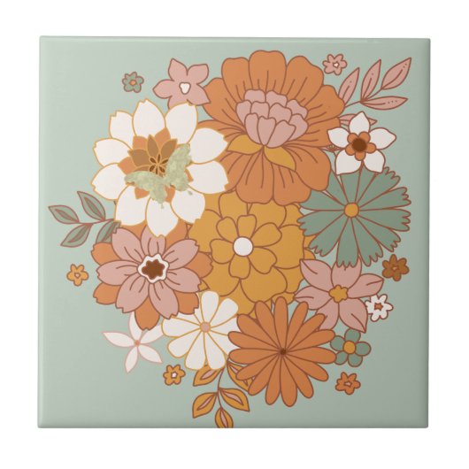 Keramikfliese, Klein (10,8 cm x 10,8 cm) Fliese (Vorderseite)