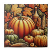 Keramikfliese Kürbisse der Herbstsaison (Vorderseite)