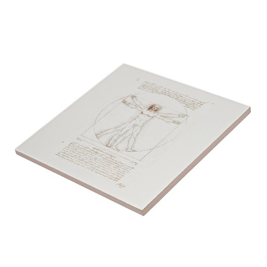 KERAMIKFLIESE: LEONARDO DA VINCI: VITRUVIAN MAN FLIESE (Seite)