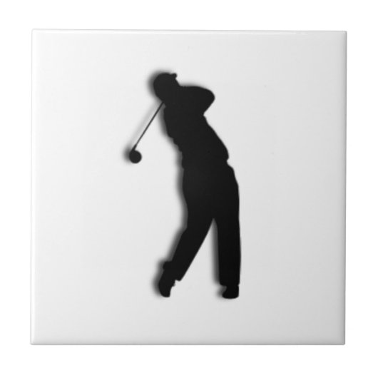 Keramikfliese männlicher Golfspieler (Vorderseite)