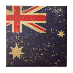 Keramikfliese mit altem Design der australischen F
