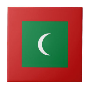 Keramikfliese mit der Flagge der Malediven