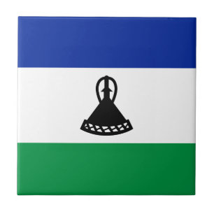 Keramikfliese mit der Flagge von Lesotho