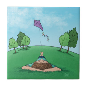 Keramikfliese mit Drachenflug