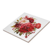 Keramikfliese mit festlicher Blumengestaltung (Seite)