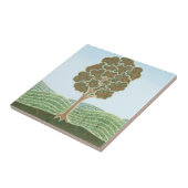 Keramikfliese mit Herbstbaum-Motiv (Seite)