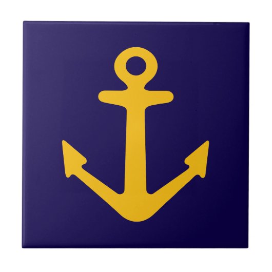 Keramikfliese mit nautischem Anker-Logo (Vorderseite)