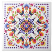 Keramikfliese mit polnischen Mustervölkern (Vorderseite)