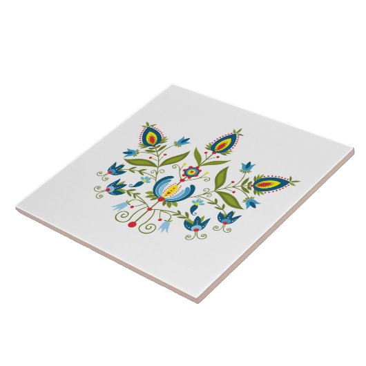 Keramikfliese mit polnischen Mustervölkern (Seite)