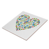 Keramikfliese mit polnischen Mustervölkern (Seite)