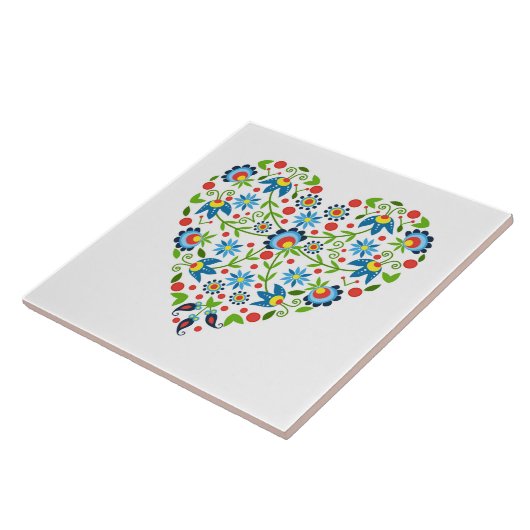 Keramikfliese mit polnischen Mustervölkern (Seite)