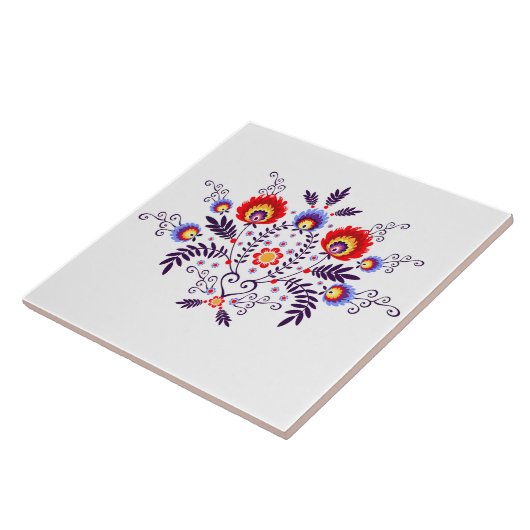 Keramikfliese mit polnischen Mustervölkern (Seite)