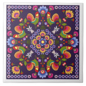 Keramikfliese mit polnischen Mustervölkern (Vorderseite)