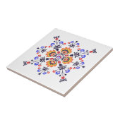 Keramikfliese mit polnischen Mustervölkern (Seite)