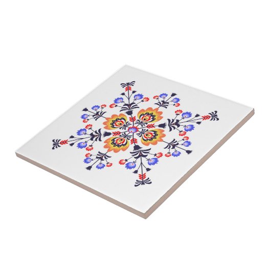 Keramikfliese mit polnischen Mustervölkern (Seite)