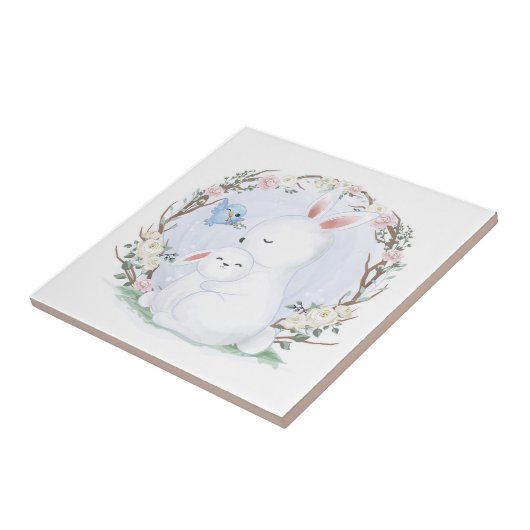 KERAMIKFLIESE: MUTTER + BABY BUNNY FLIESE (Seite)