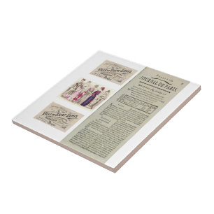 Keramikfliese Paris Frankreich Zeitung