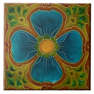 Keramikfliese - Reproduktion Art Nouveau