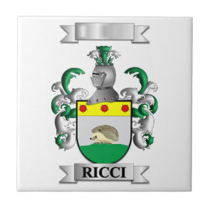 Keramikfliese Ricci italienischer Nachname und Sch