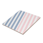 Keramikfliese Rosa & Blau gestreift (Seite)