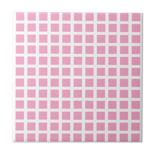 Keramikfliese Rosa Streifen Quadrat (Vorderseite)
