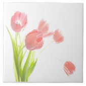 Keramikfliese Rosa-Tulpe-Blume Retr trivet oder (Vorderseite)