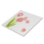 Keramikfliese Rosa-Tulpe-Blume Retr trivet oder (Seite)