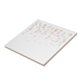 Keramikfliese Rosa und Weiße Blumen Floral (Seite)