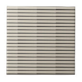 Keramikfliese Schwarz und Beige Streifen (Vorderseite)