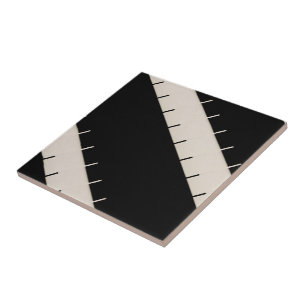 Keramikfliese Schwarz und Beige Streifen