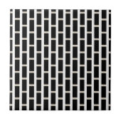 Keramikfliese Schwarz und Beige Streifen (Vorderseite)