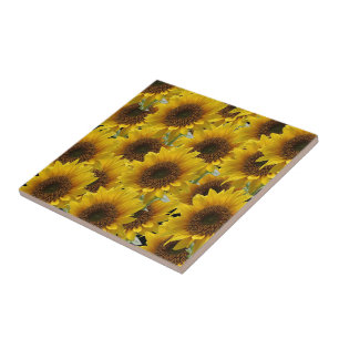 Keramikfliese Sonnenblume