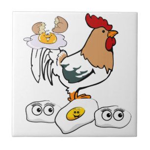 Keramikfliese Weiße Eier Huhn