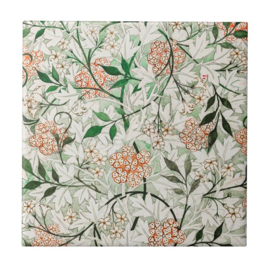 KERAMIKFLIESE: WILLIAM MORRIS: JASMINE FLIESE (Vorderseite)