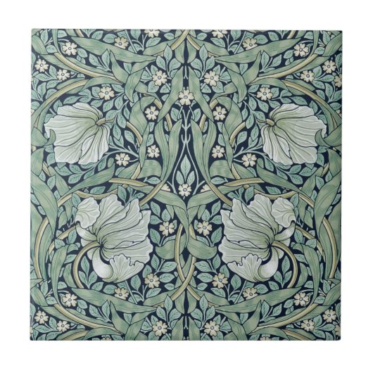 KERAMIKFLIESE: WILLIAM MORRIS : PIMPERNEL FLIESE (Vorderseite)