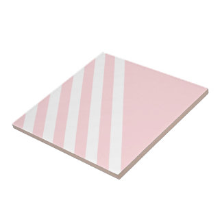 Keramikfliesenstreifen Rosa & Weißer Streifen Fliese