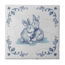 Keramikfreundliche Kaninchen Delft Fliese