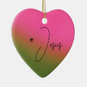 Keramikherz Baumschmuck Weihnachtsschmuck Jesu Geb (Rechts)