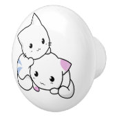 Keramikknauf. Katze. Keramikknauf (Rechts)