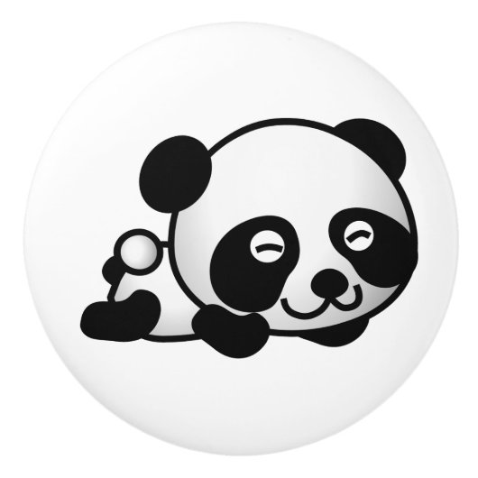 Keramikknauf. Panda. Keramikknauf (Vorderseite)